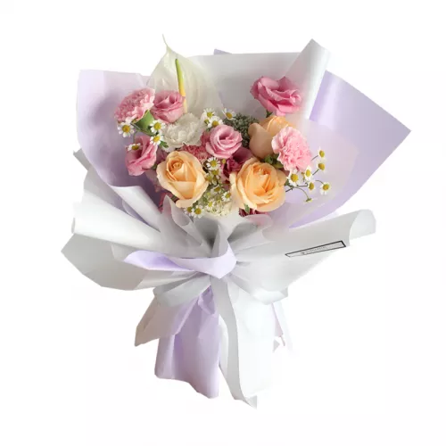 Medley Roses Flower Bouquet
