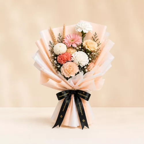 (2026 MOTHER' DAY SPECIAL) Nurhampers Elegant Pastel Carnation Bouquet