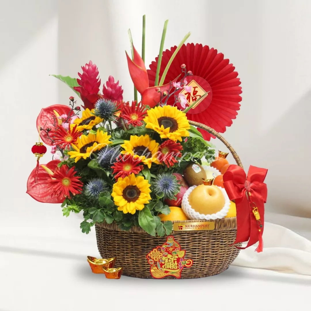 CNY Prosperity Sunflower Fruit Basket