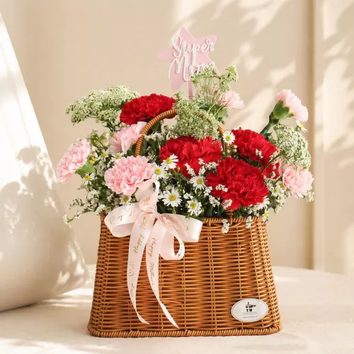 Nurhampers Lunara Carnation Flower Basket