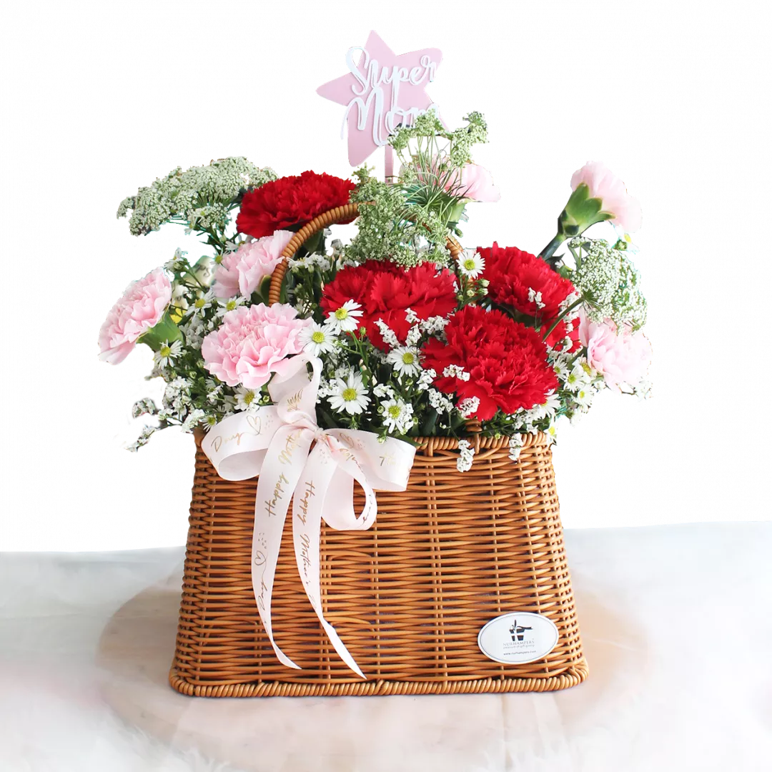 Nurhampers Lunara Carnation Flower Basket
