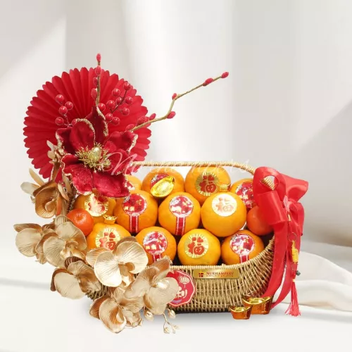 Chinese New Year Prosperity Florals & Orange (28pcs) 
