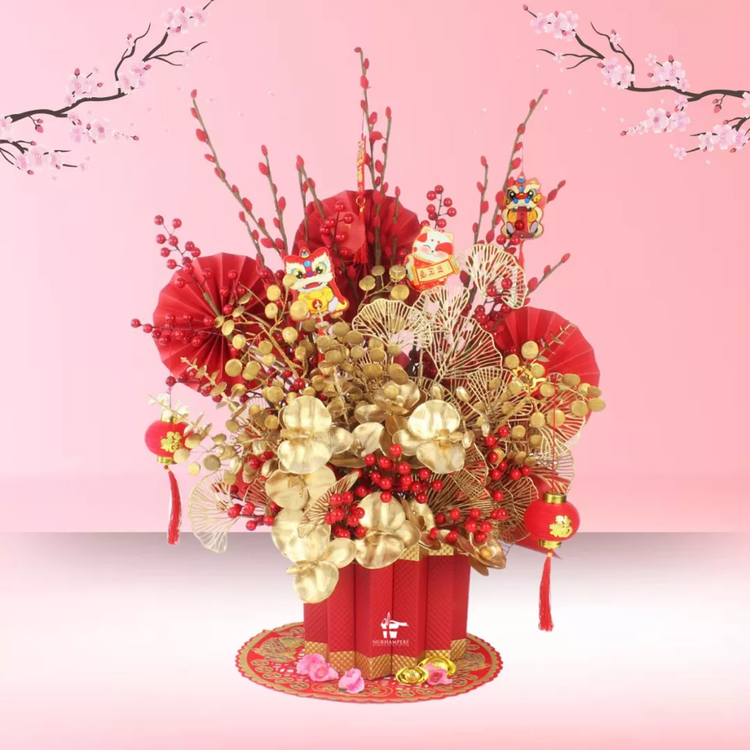 Golden Dazzle Chinese New Year Flower Box 
