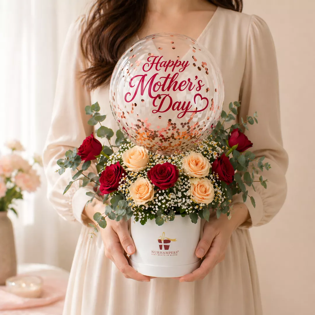 (2026 MOTHER'S DAY SPECIAL) Nurhampers Balloon & Flower Gift Box Kirana