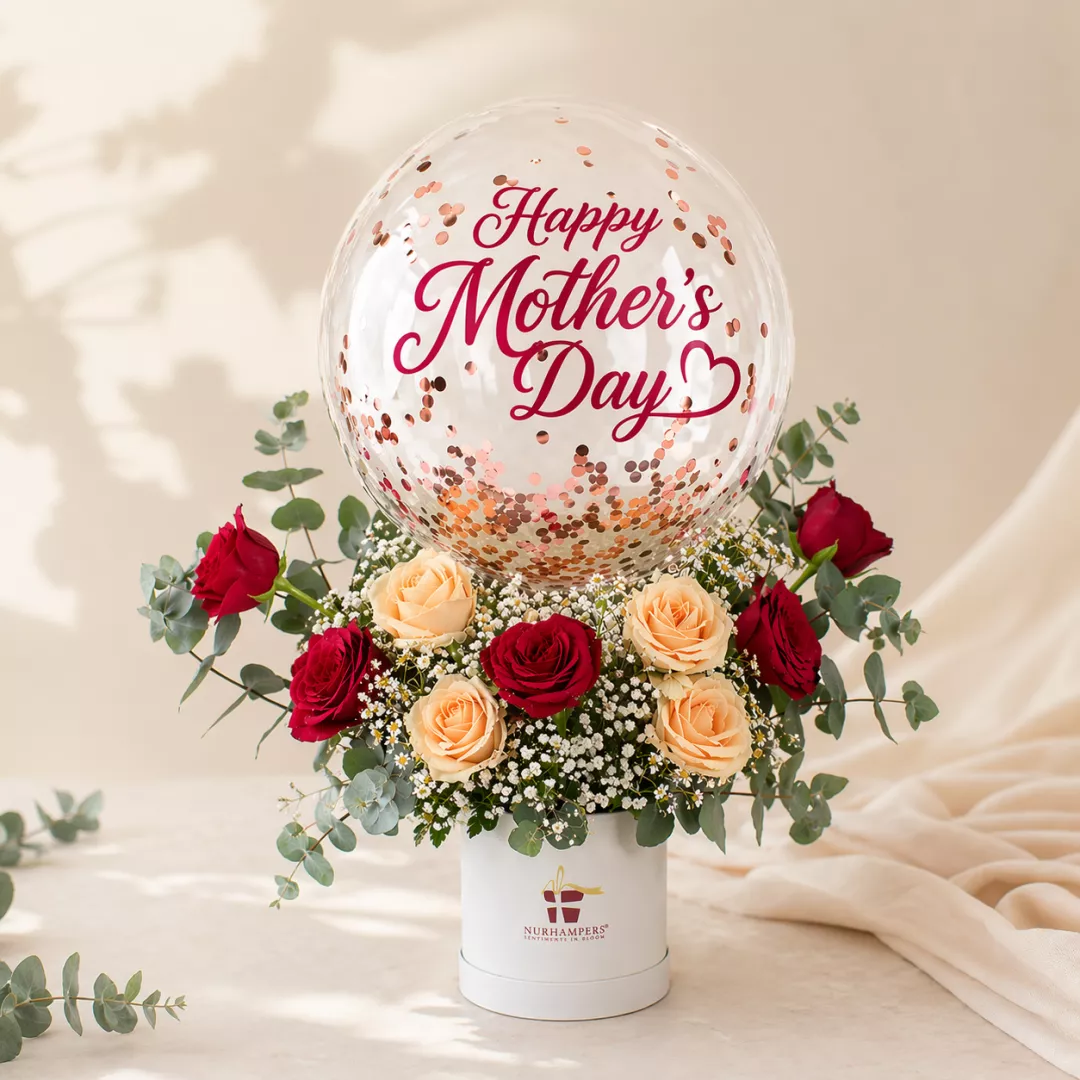 (2026 MOTHER'S DAY SPECIAL) Nurhampers Balloon & Flower Gift Box Kirana