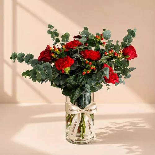 (2026 MOTHER'S DAY SPECIAL) Nurhampers Crimson Bloom Flower Vase
