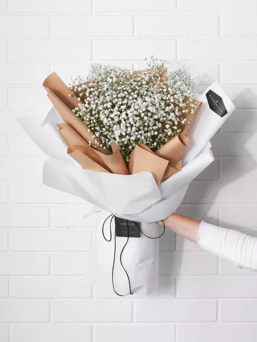 Scentales White Baby's Breath Hand Bouquet