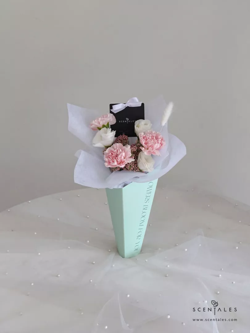 Scentales Letters to Mum Carnation Flower Bouquet (Pink)