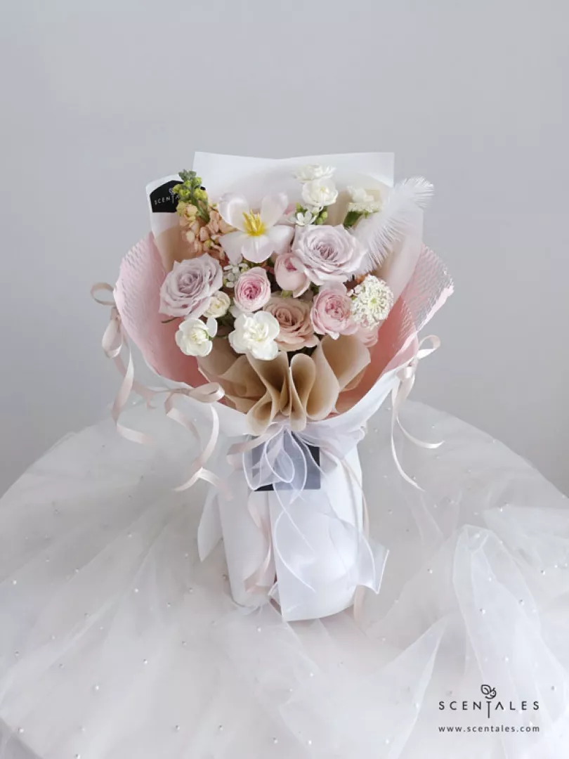 (2026 Valentine’s Day Special) Scentales Pink Promise Flower Bouquet