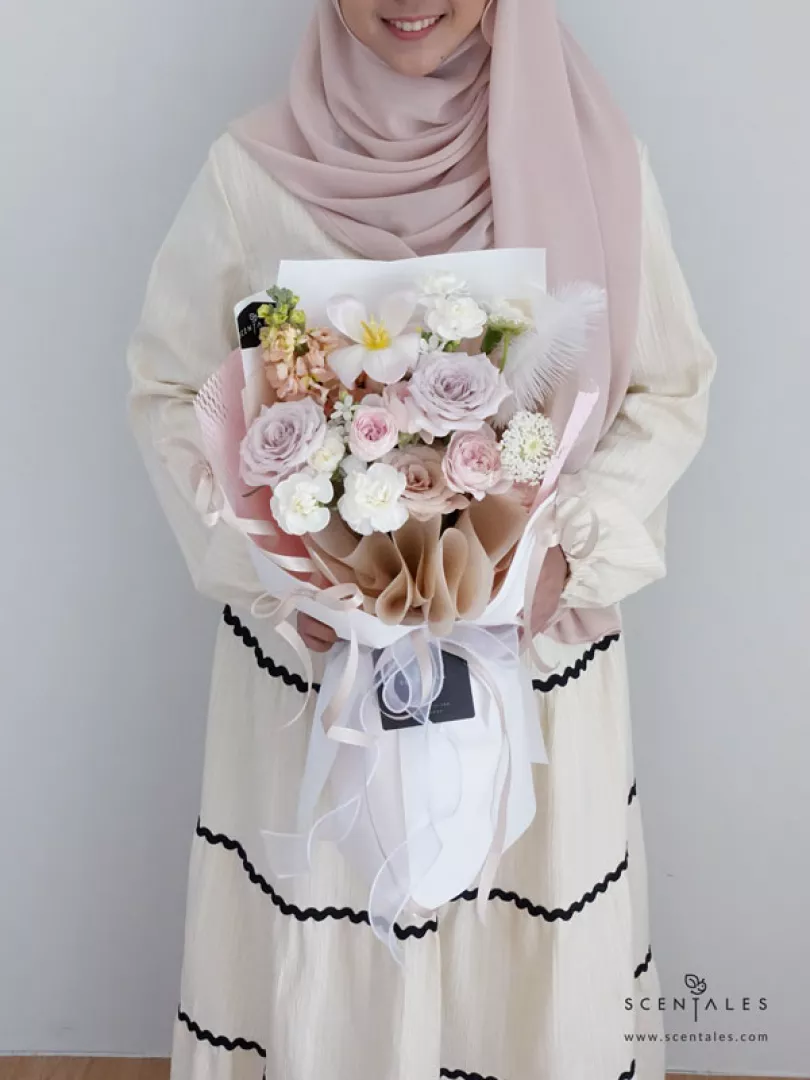 (2026 Valentine’s Day Special) Scentales Pink Promise Flower Bouquet