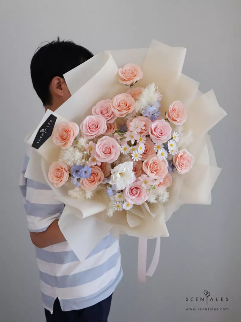 (2026 Valentine’s Day Special) Scentales My Sweet Valentine Soap Flower Bouquet