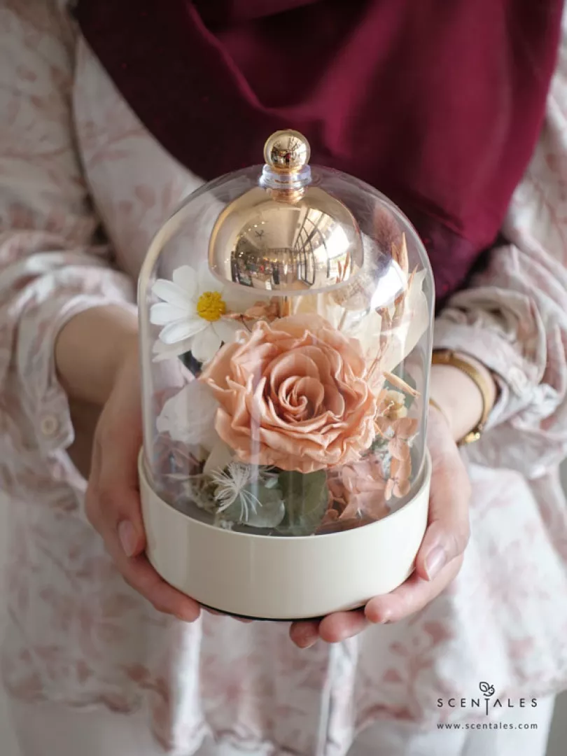 (2026 Mother’s Day Special) Scentales La Vie En Rose Bell Jar Lamp
