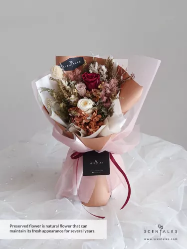 (2026 Mother’s Day Special) Scentales Mirren Preserved & Dried Flower Bouquet