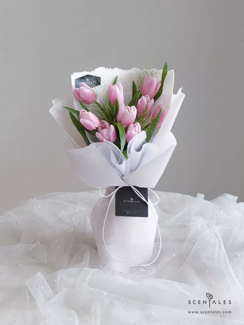 (2026 Mother’s Day Special) Scentales Tulip Grace Flower Bouquet