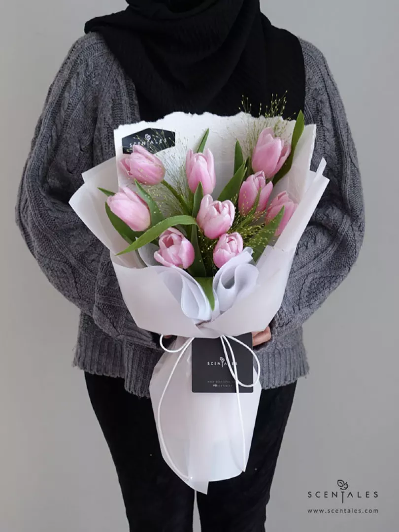 (2026 Mother’s Day Special) Scentales Tulip Grace Flower Bouquet