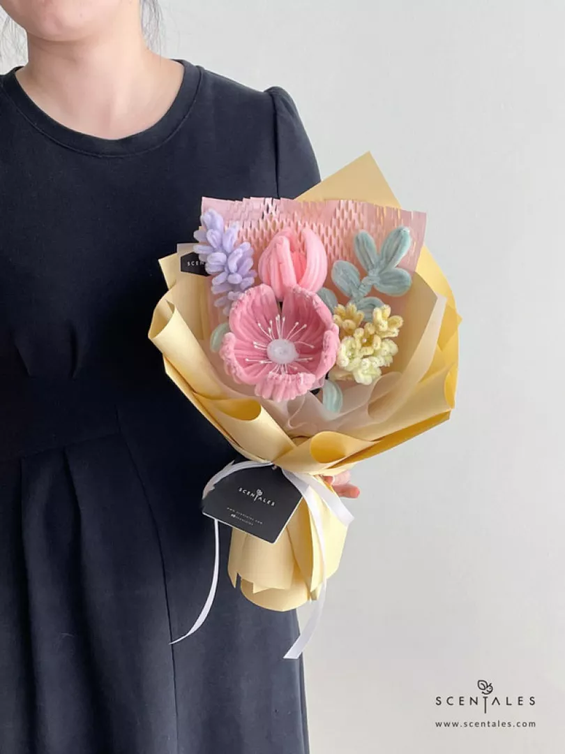 (2026 Valentine’s Day Special) Scentales Garden Daydream Twisting Stick Flower Bouquet