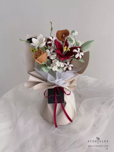 (2026 Mother’s Day Special) Scentales Threads of Love Crochet Flower Bouquet