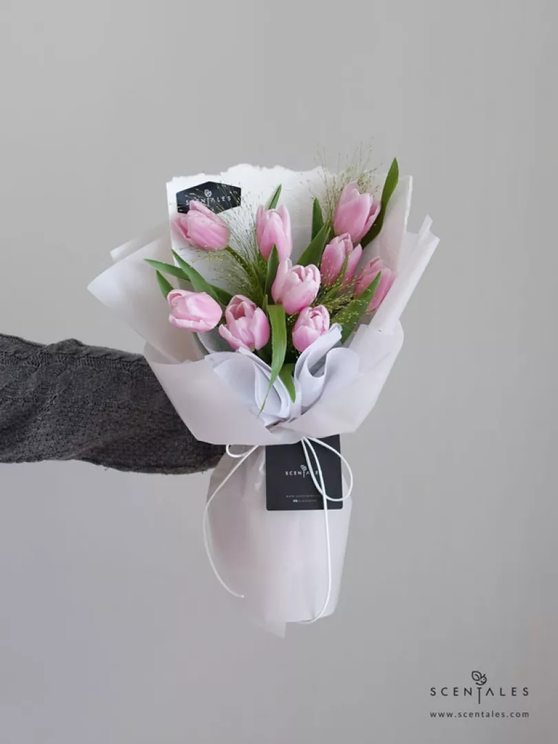 (2026 Mother’s Day Special) Scentales Tulip Grace Flower Bouquet