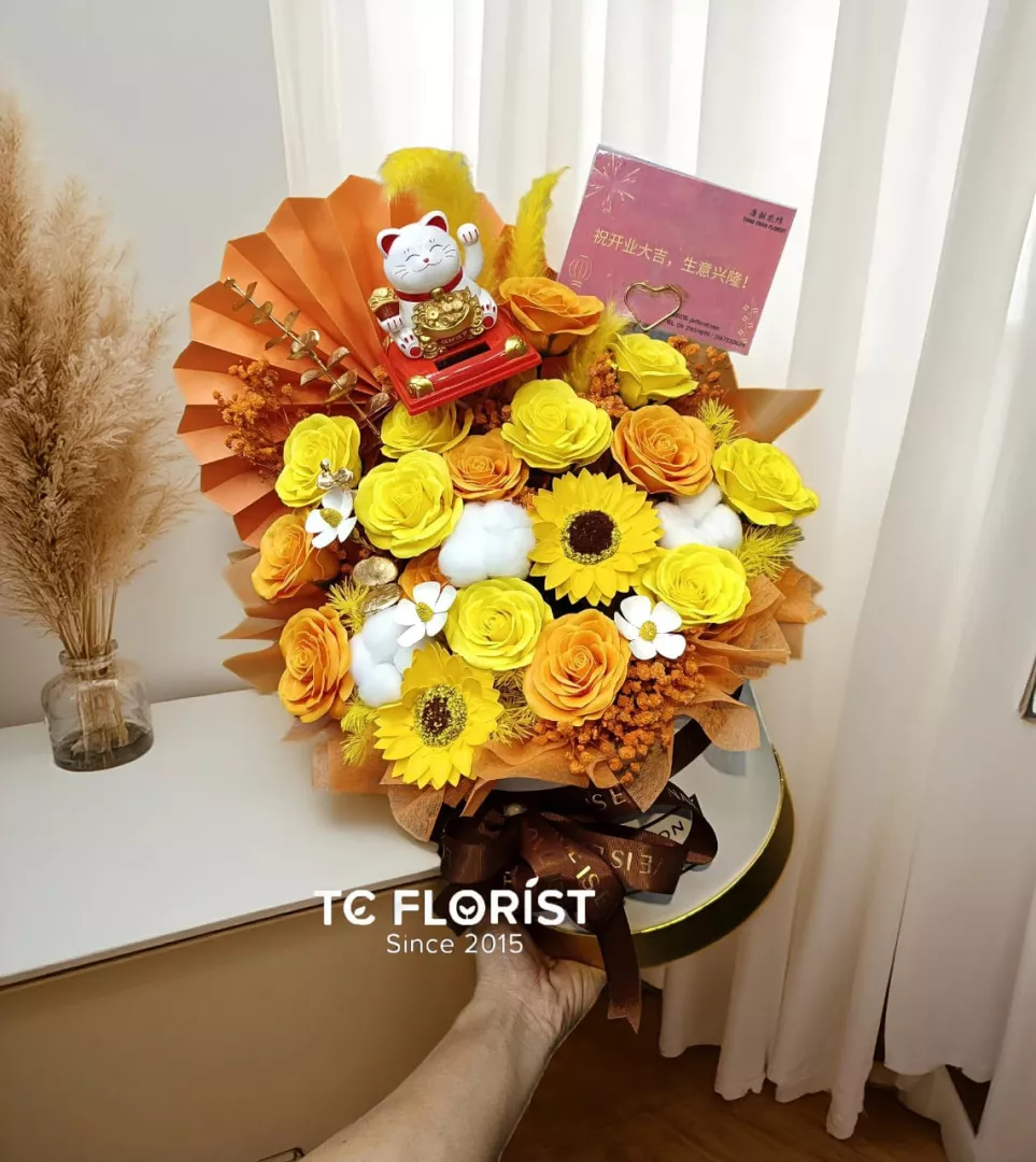 Fortune Cat Flower Box