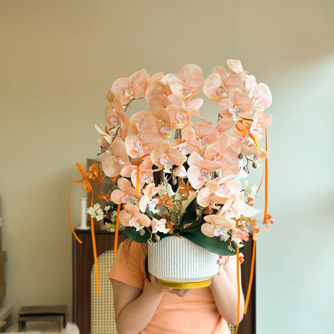 Indira Artificial Orchid Vase