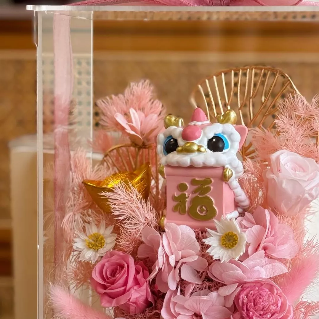 (CNY) Bethan Preserved Flower Acrylic Box