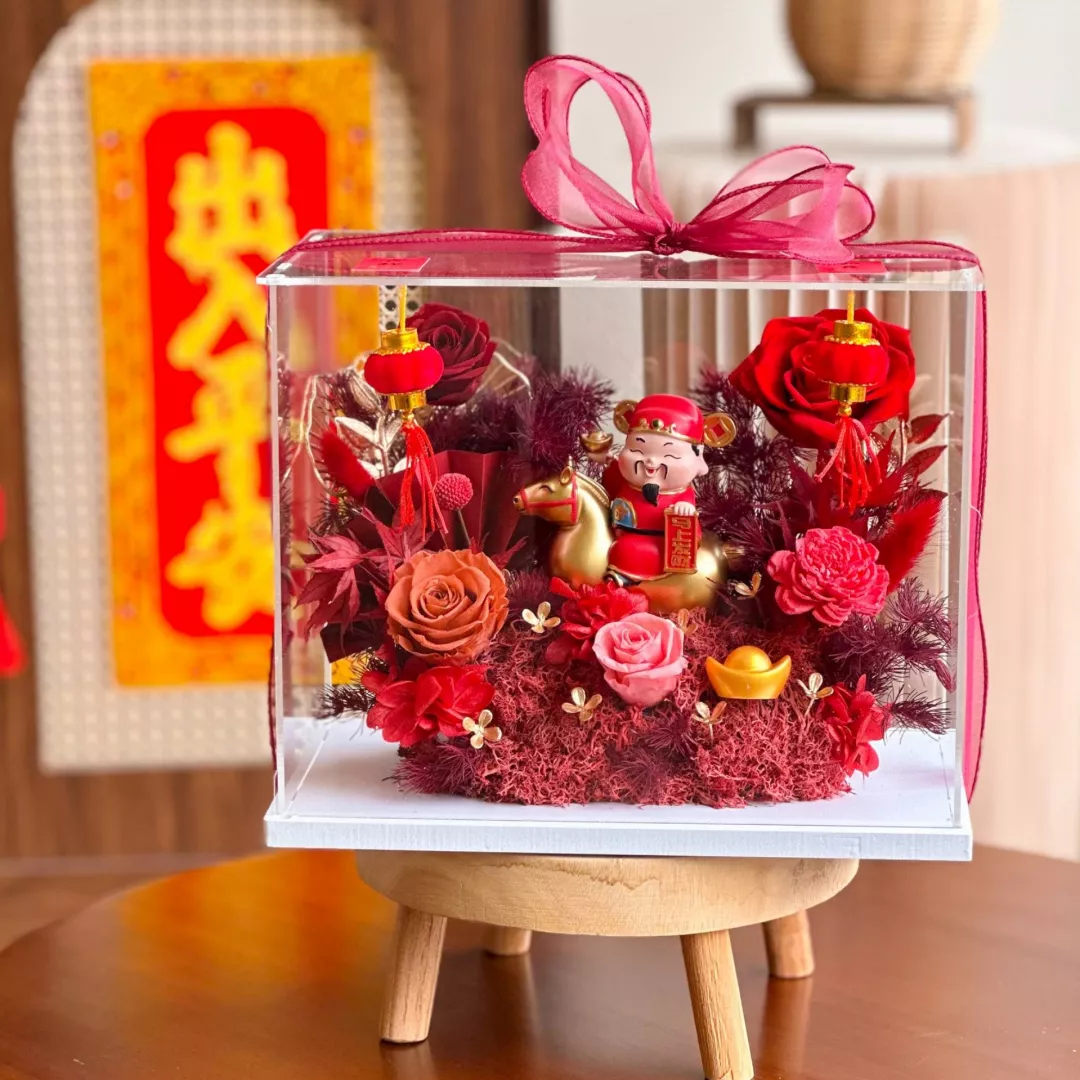 (CNY) Instant Prosperity Preserved Flower Box