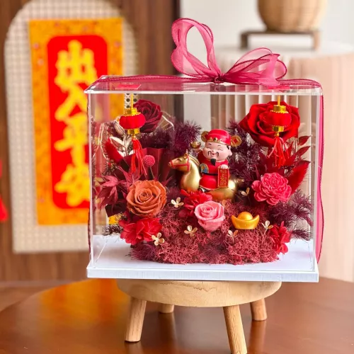 (CNY) Instant Prosperity Preserved Flower Box