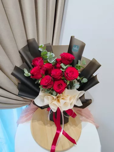 Forever Love - Red Rose Flower Bouquet (Fresh Flower)