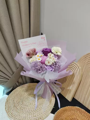 Mother's Day Soap Flower (Purple) Bouquet