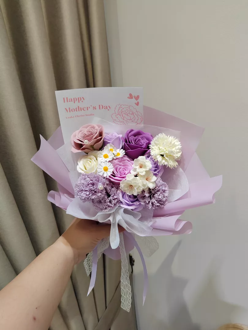 Mother's Day Soap Flower (Purple) Bouquet