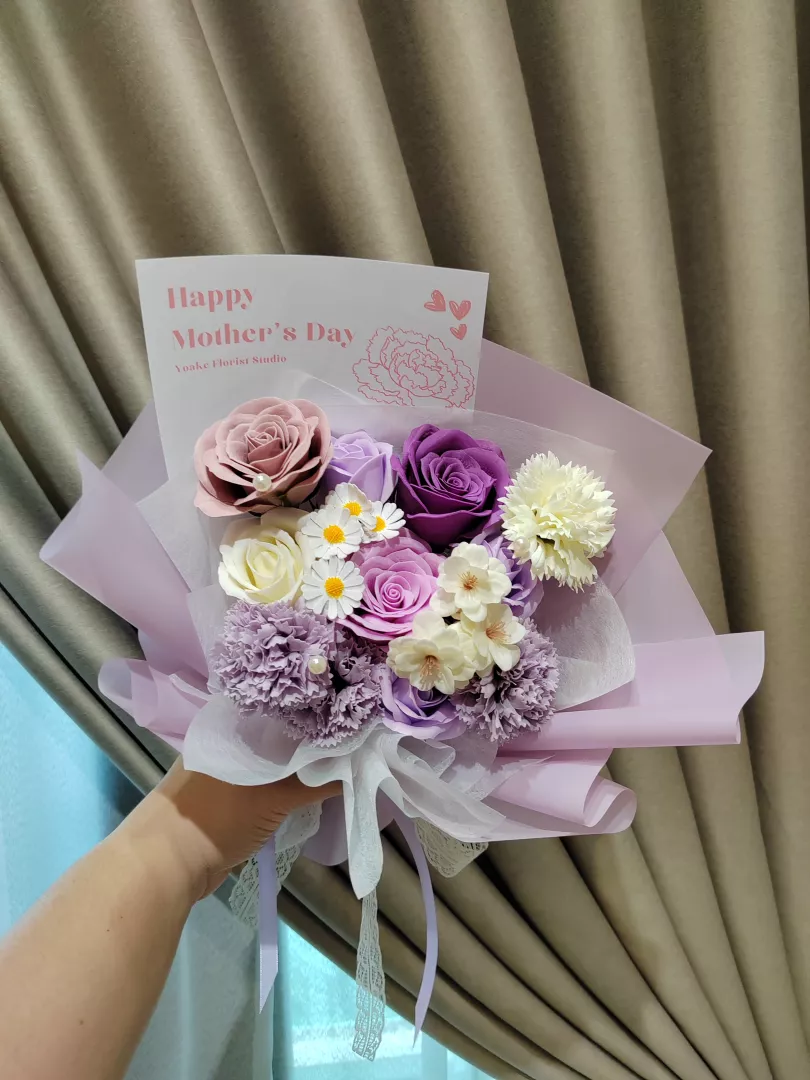 Mother's Day Soap Flower (Purple) Bouquet